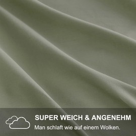 Side Sleeper Pillow Cover 40 x 145 cm, Set of 2 - Sage Green Pillowcase 145 x 40 cm with Zip 100% Microfibre Resistant and Hypoallergenic Pillowcase for Side Sleeper Pillow