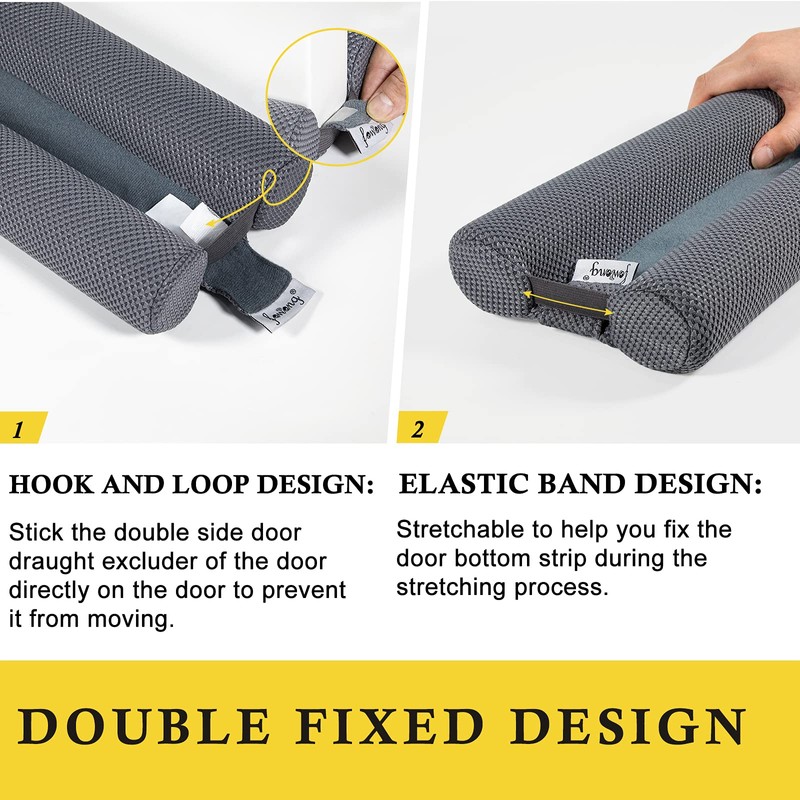 fowong Under Door Draught Excluder,88cm Double Side Draught Excluder for