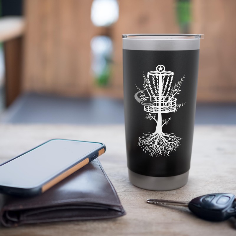 Disc Golf Basket Tree Frisbee Root Stainless Steel Insulated Tumbler