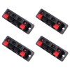 WANGCL 4pcs 4 Way Speaker Terminal Connectors Terminal Block Spring