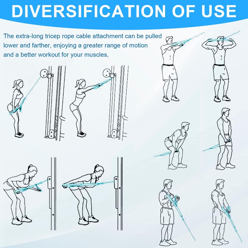 Triceps Training Device, Cable Pull Handles Fitness, Cable Pull Rope