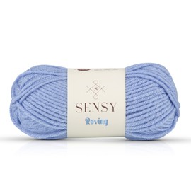 Sensy Roving Yarn, 3.5 oz, 132 Yards, Gauge 5 Bulky (Baby Blue)