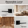 KAMOTA Privacy Door Levers, 3 Pack Matte Black Door Handles,