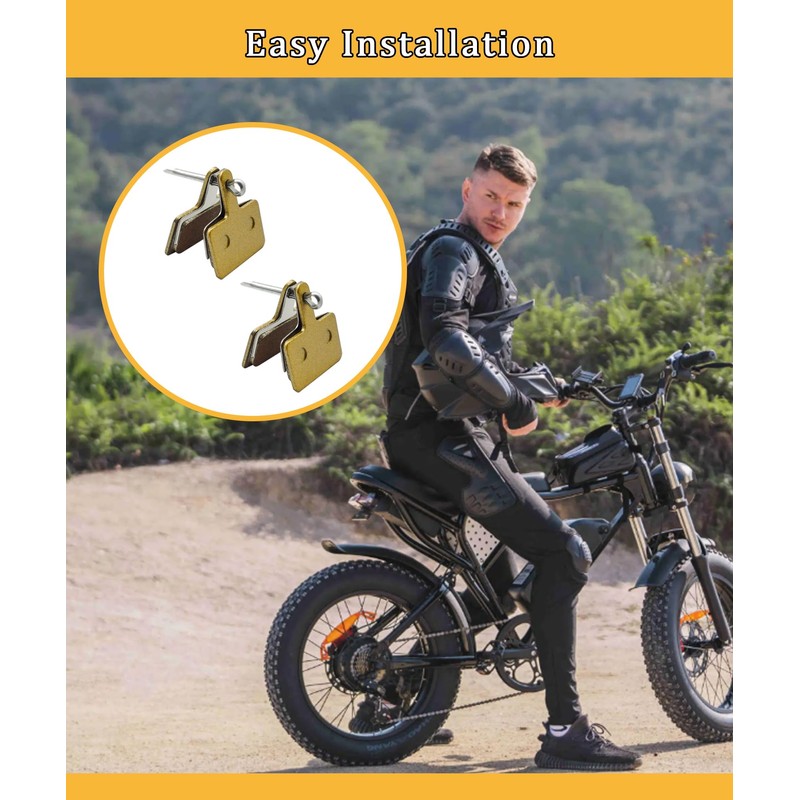 2 Pairs E-Bike Front&Rear Brake Pads Fits for Ridstar Q20