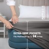 CHERIMOR Queen Fitted Sheet with Adjust Sheet Strap, Extra Deep
