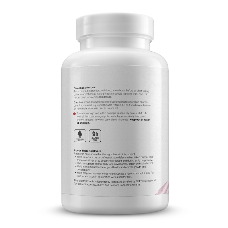 TheraNatal Core Preconception Prenatal Vitamin & Mineral Supplement (90 Day