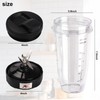 Blender Replacement Parts, 2pcs 24oz Cups with to-Go Lids and