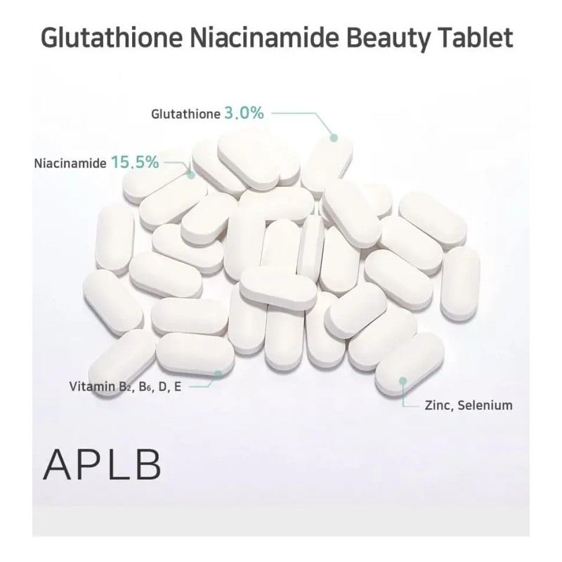 Suplemento Tabletas Aplb Glutathione Niacinamide 15g