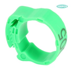 Chicken Leg Rings, Ducks, Chickens. 100pcs Numbered Tag Markers Foot Ring for Birds, Pack of 100, Reusable and Adjustable, Bright Plastic Material, Optional Colors: Rose Red, (Rosy Red) (Orange)