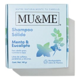Shampoo Solido Mu&me Menta & Eucalipto Control Caspa 140gr