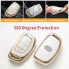 Gematay Gematay for Hyundai Key Fob Cover with Keychain Lanyard,