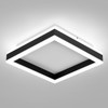 Vloitgol Square LED Hallway Ceiling Light, 6000K Cold White Black