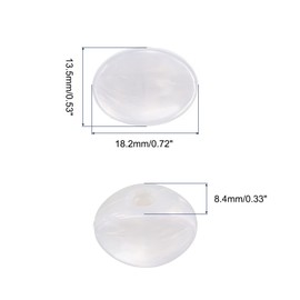 PATIKIL Guitar Tuning Peg Button Machine Head Oval and Concave Acrylic Button White for Electric Fork Acoustic Guitar with 6 Screws 12 Ferrules