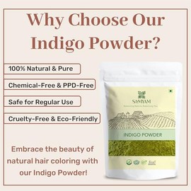SAMYAM Polvo Natural (7 Oz) | Tinte Natural Para El Cabello, Sin Químicos Ni Ppd