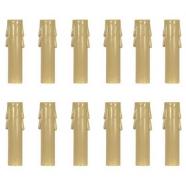 Ciata - 12 Pack - 2 inch Antique Plastic Drip Candle Covers with 13/16 inch Inside Diameter and 7/8 inch Outside Diameter (2 inch, Antique)