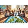 Exerz 21cm Illuminated Globe - Physical Map Daytime/Constellation Stars with