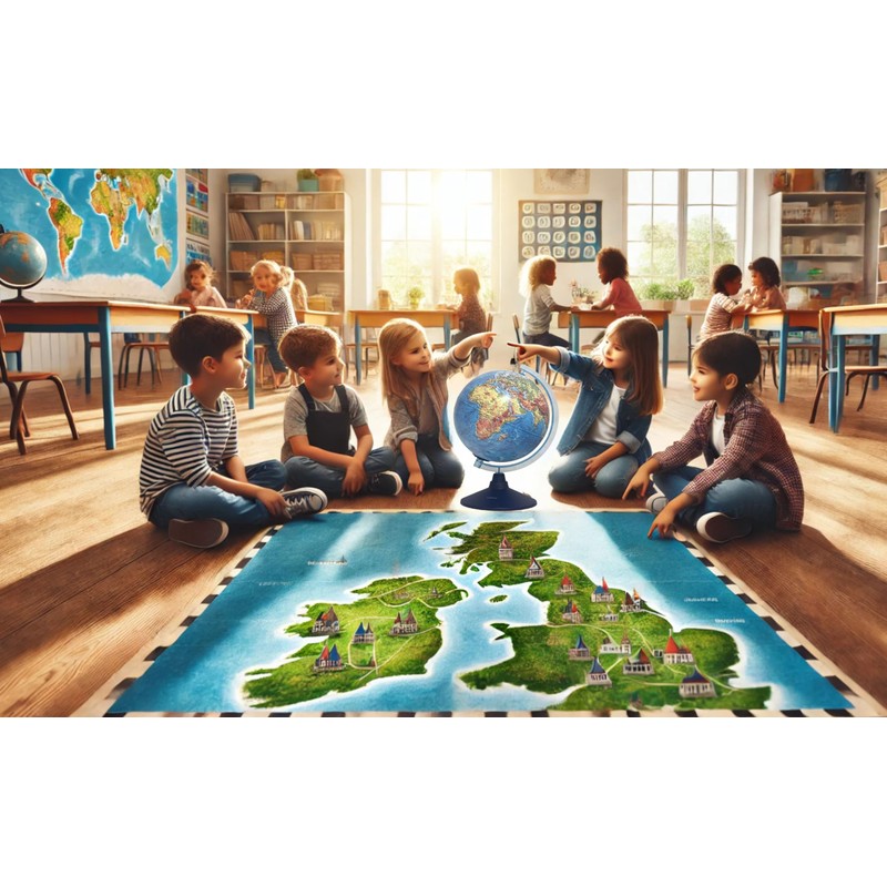 Exerz 21cm Illuminated Globe - Physical Map Daytime/Constellation Stars with