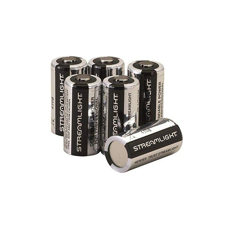 Streamlight CR123A Lithium Batteries 6 Pack