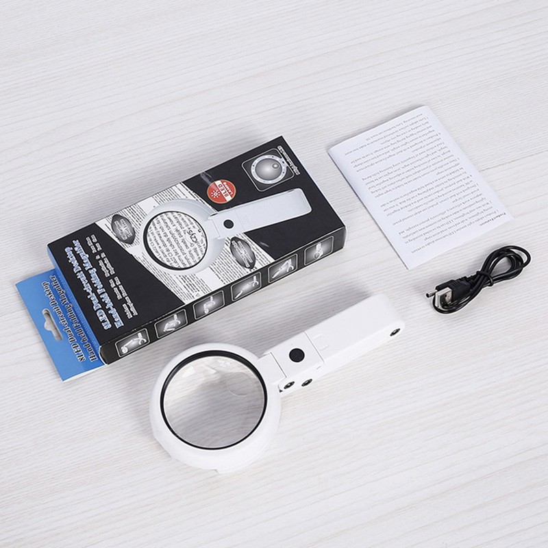 Magnifying Glass LED 5X 11X Magnification Magnifier Lens Adjustable for