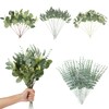 120 Pcs 4 Kinds Mixed Eucalyptus Leaves Stems Bulk Artificial