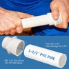 1.5 Inch Male Thread PVC Fittings White 2-Way PVC Pipe