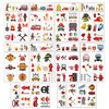 10 Fire Brigade Children's Tattoos for Sticking, Skin-friendly Children's Tattoos