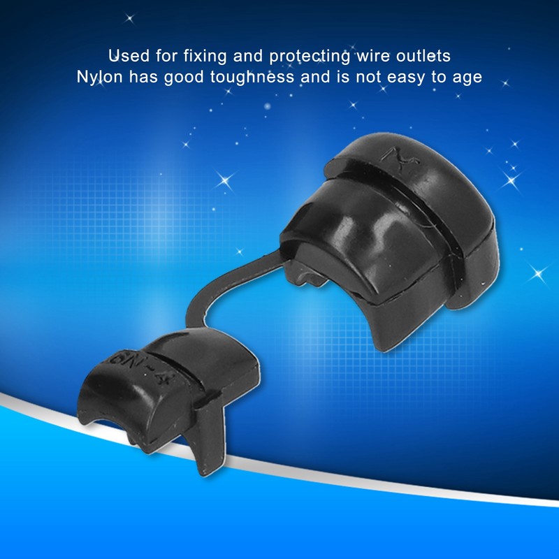 100Pcs Nylon Wire Grommet Strain Relief Bushing Electric Cable Fixing