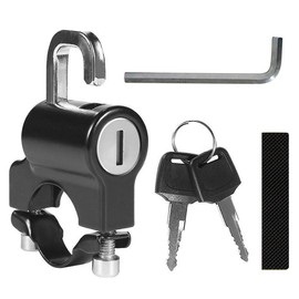 GXGM Motorcycle Helmet Lock Universal Helmet Lock with Keys for 22-28mm Handlebar Tubes Motorcycle Scooter Protect Helmet