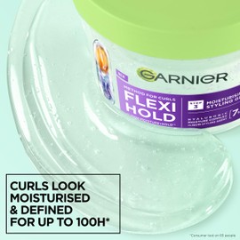 Garnier Hair Gel, Method for Curls Flexi-Hold Curl Gel, Nourishing, Defining Curl Shape with a Long-Lasting Flexible Hold, Humidity-Proof for All Curls & Type 4 Coils, Vegan Formula, 370ml