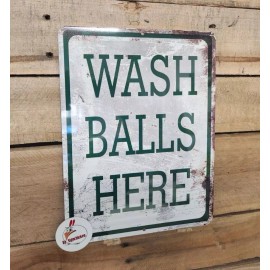 sign chicken WASH BALLS HERE, funny golf sign, proshop sign, gag gift, golf supplies, golfing
