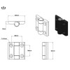 Framing Tech 30 Series Black Powder Coat Positioning Clad Hinge,