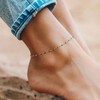 MTMY Gold Anklets for Women 14K Gold Plated Tiny Bead