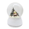 3 cute mini snow globes winter and Christmas, silver grey