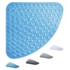 ADOV Corner Shower Mat, 54x54cm Curved Non Slip Anti-Mould Bath