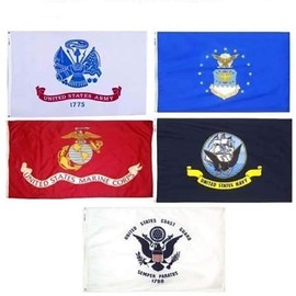 Wholesale Lot 5 Branches Military Set 2x3 2'x3' Polyester Flags