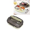 Portable Kids 304 Stainless Steel Lunch Box 1.3L Four Compartment