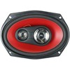 2 Audiobank 6x9 700 Watt 3-Way Red Car Audio Stereo