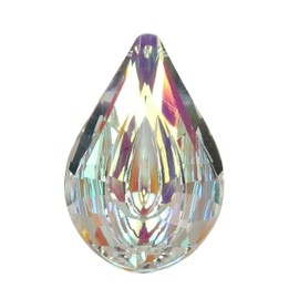 MAHAVIMOKSA AB Coating Teardrop Glass Crystal Prism Rainbow Sunshine Catcher Pendant Hanging Drop Chandelier for DIY Ornament (76mm/3" - 5pcs)