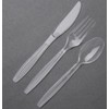 50 Clear Plastic Forks Strong Heavy Duty (Washable & Reusable)