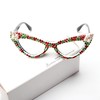 ICARA Sparkling Crystal Rhinestone Cat Eye Reading Glasses for Women