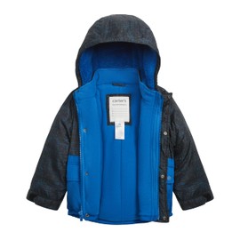 Carter's Boys' Heavyweight 2-Piece Ski Suit - Snow Bib and Winter Jacket Set, Blue 3T