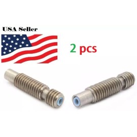 peterluckyi 2Pcs V5 M6*26 Nozzle Throat Makerbot 3D Printer Extruder 1.75mm with Teflon tube