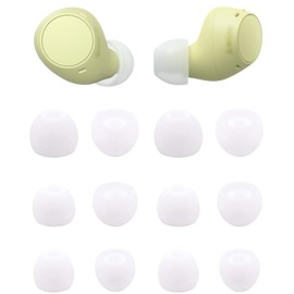 ALXCD Eartips Compatible with Sony WF-C510 Earbuds, S/M/L 3 Sizes 6 Pairs Soft Silicone Ear Tips Replacement Earbuds Tips, Compatible with Sony WF-C510 4mm 6 Pairs White