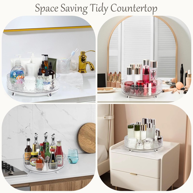 CECOLIC 360° Rotating Makeup Organizer, 11'' Lazy Susan Perfume Organizer