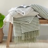 Catherine Lansfield Stab Stitch 125x150 cm Blanket Throw, Sage Green