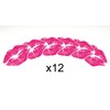 AK Giftshop Makeup Lips Bunting Party Decorations - 12pcs /