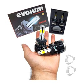Kit Focos H7 Con Adaptadores Para Vento Jetta, Clasico, Mk6 H7 Blanco Blanco Frío