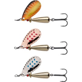 Abu Garcia Droppen 3 Pack, Fishing Hook, Hard Lures, Long Casting Vibration Spinner Blade Lures for Predator Fishing - Perch, Chub, Pike, Trout, Salmon, Sea Trout,Unisex, Assorted, 6g | 44mm