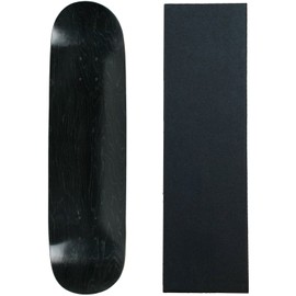 Moose Skateboard Deck Blank Stained Black 8.0" Black Grip