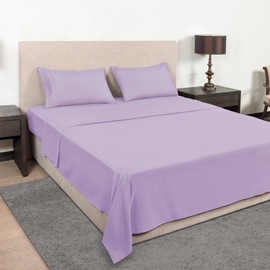 Mejoroom Full Size Sheet Set - Extra Soft Luxury Brushed Microfiber - 1800 Bedding Sheets with 16 Inch Deep Pocket - Breathable, Wrinkle, Fade & Stain Resistant - 4 Piece (Full,Violet)